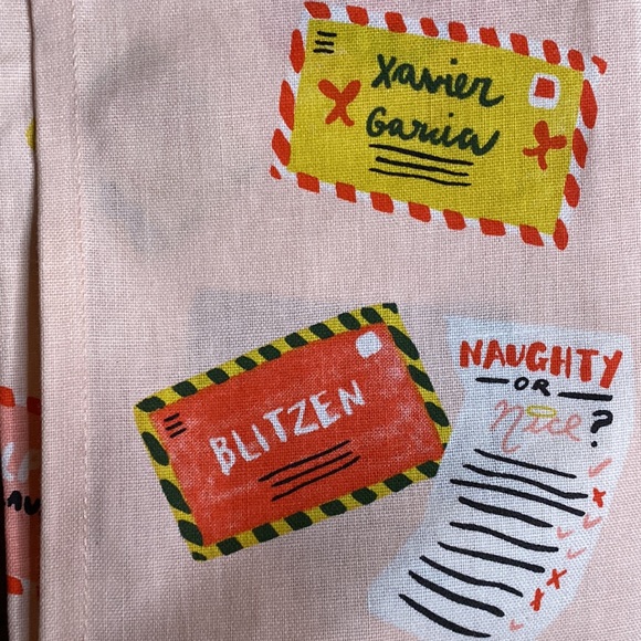 Anthropologie Letters to Santa Dish Towel Bundle - Set of Two Dish Towels - Picture 13 of 16